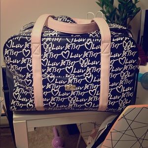 Betsy Johnson weekend bag/ travel luggage